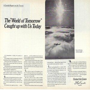 1967 United Air Lines World Of Tomorrow Caught Up Vintage Mag Print Ad/Poster